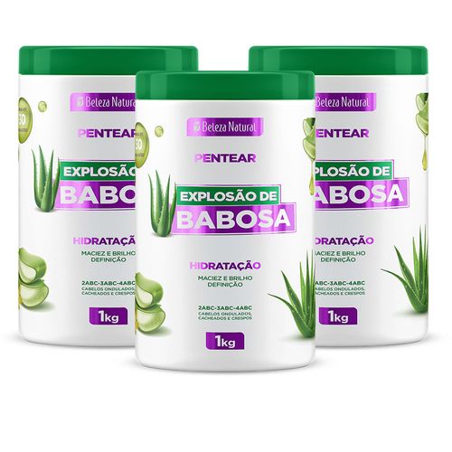 Kit Creme de Pentear Explosão de Babosa 1Kg (3 itens) | bn.Cachos Kit Creme de Pentear Explosão de Babosa 1Kg (3 itens) | bn.Cachos